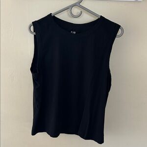 GAP Black Sleeveless Crewneck Tank